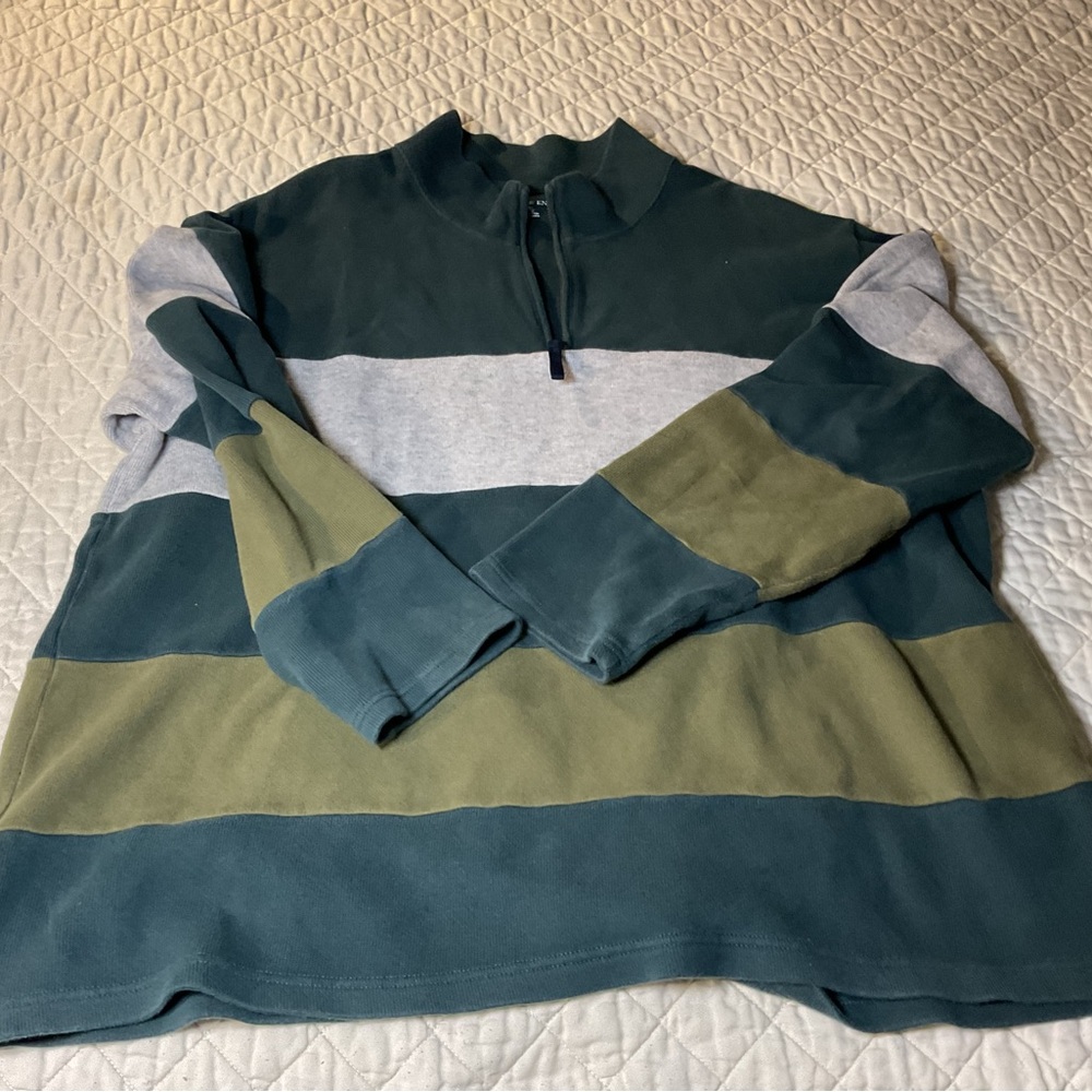 Lands' End Men's 1/4 zip Rugby shirt